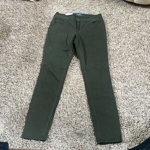 Old navy rockstar mid-rise super skinny hunter green jeans